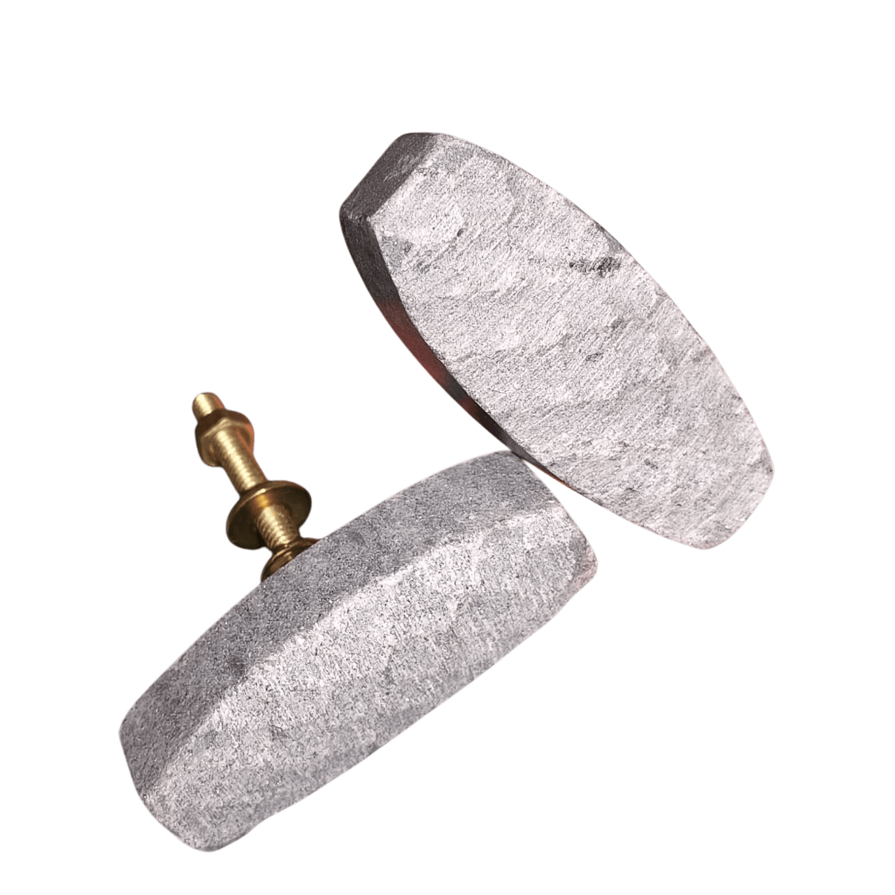 IRON & MARBLE KNOB (POLISH)